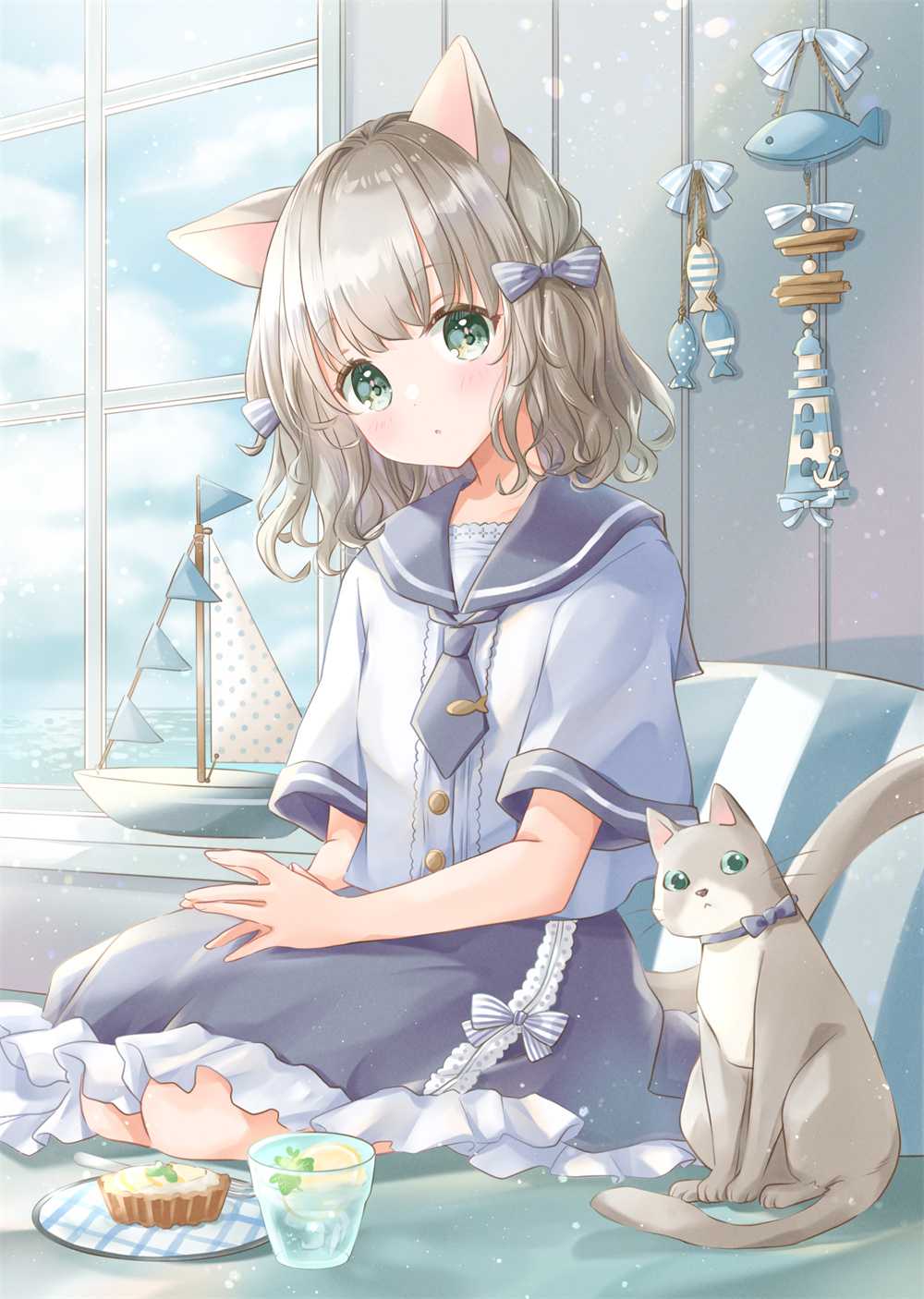 【P站画师】温柔可爱的女孩子 日本插画师星茨まと的绘画美图作品推荐
