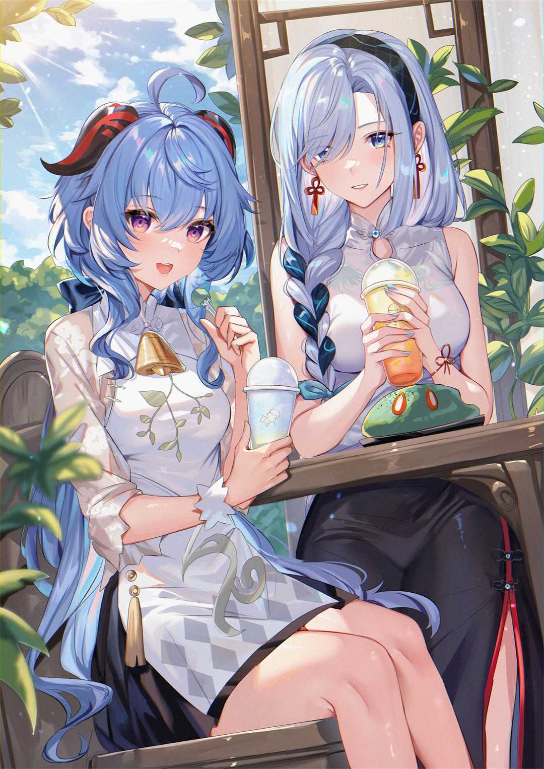【P站画师】屑狐狸  MIKU 椰羊甘雨 中国插画师山桂贰的美图作品推荐